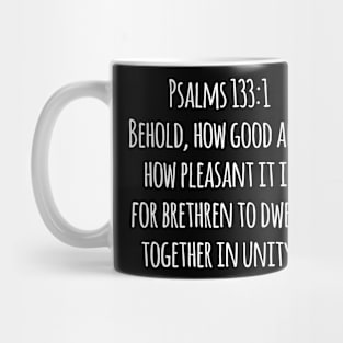 Psalm 133:1 King James Version (KJV) Bible Verse Typography Mug